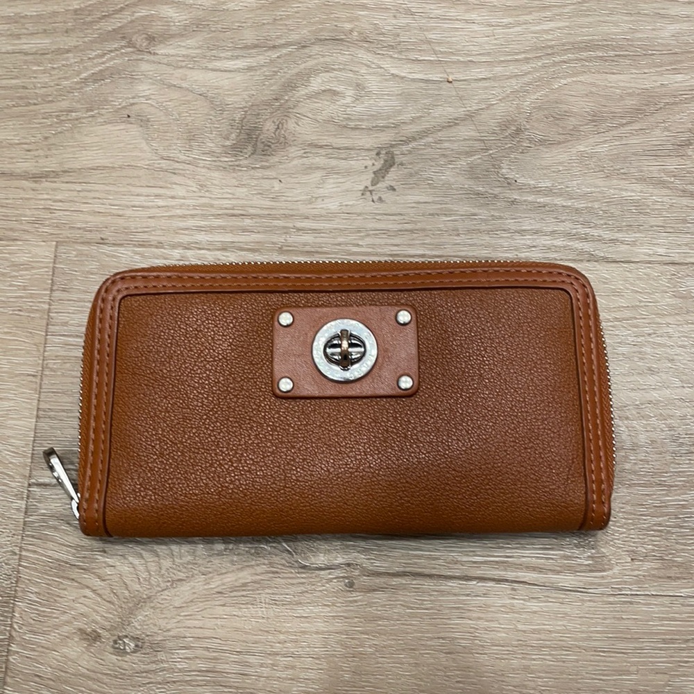 Marc jacob brown long checkbook wallet